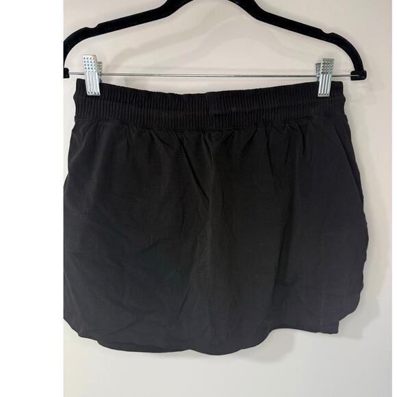 Athleta Skort Skirt Shorts Womens Sz 8 Black Front Tie Zipper Pockets Stretch - Picture 2 of 5